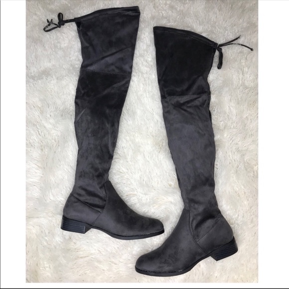 Catherine Malandrino Shoes - Catherine Malandrino Gray Over The Knee Boots